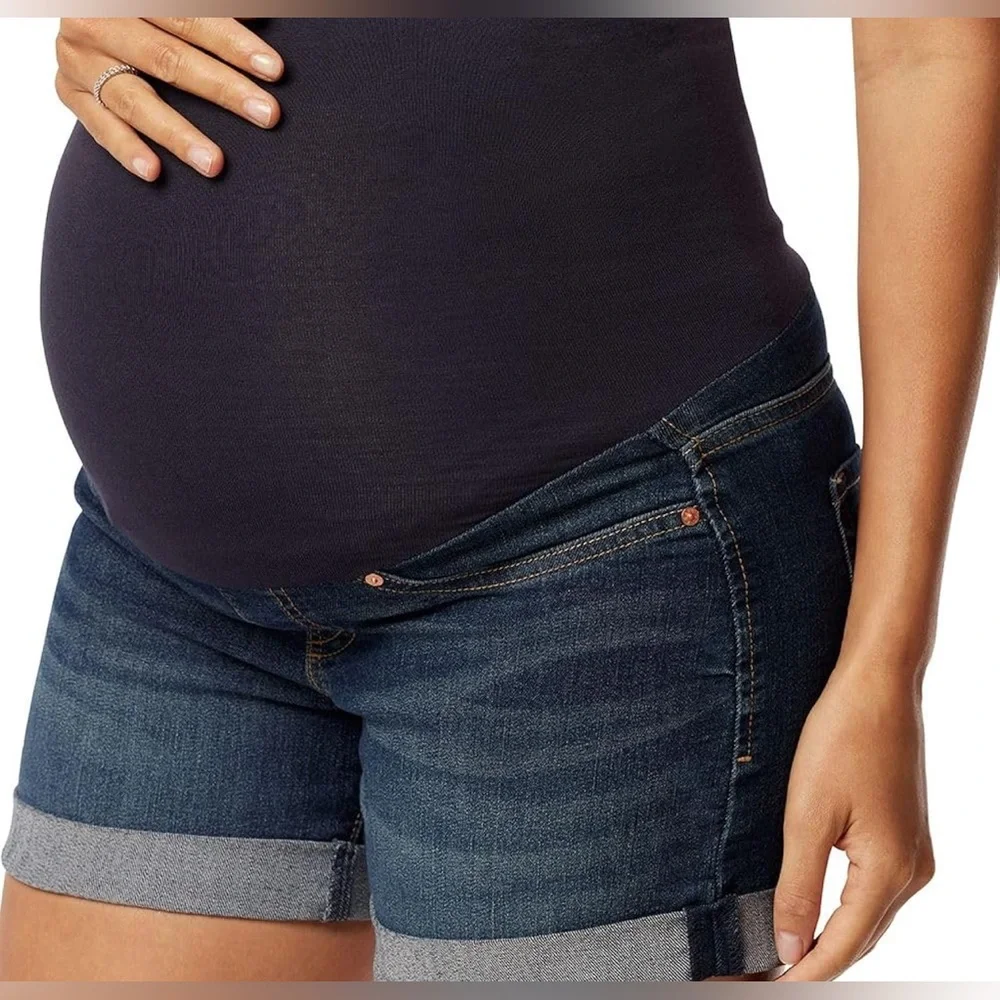 Signature Levi Strauss Women’s Simply Stretch Maternity Shortie S SMALL Mid-rise - Picture 4 of 6